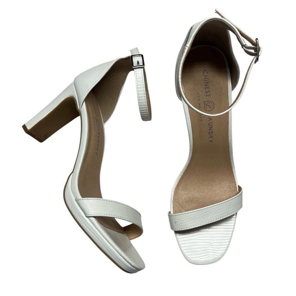 Chinese Laundry Platform Heels Sandal White Bridal